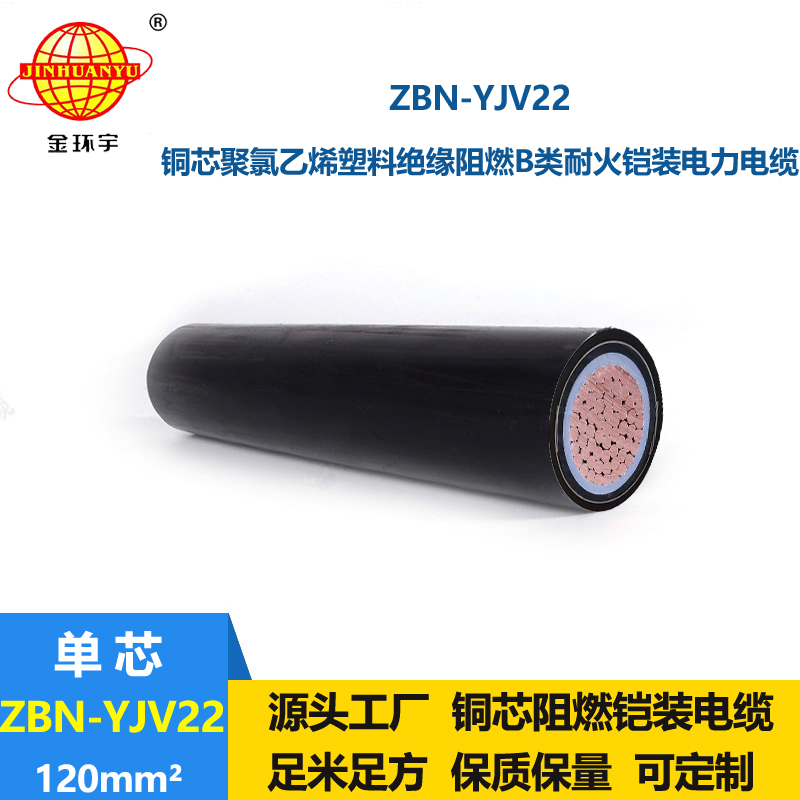 金環(huán)宇電線電纜 yjv22電纜ZBN-YJV22-120平方 b級(jí)阻燃耐火電纜